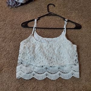 White crop top